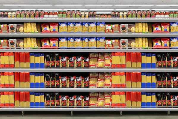 own-brand products in supermarket
