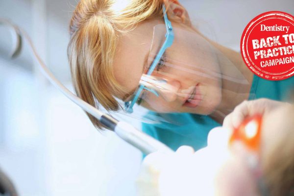Hygienist working after COVID-19 lockdown