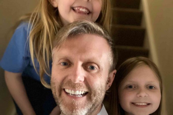 Jamie Durrant-Fellows with his children
