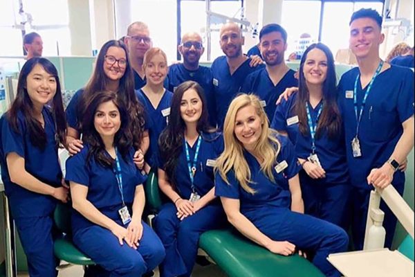 Laura Maddison with all her dental school colleagues
